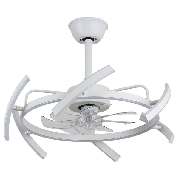 Ivy Bronx Paseo 25" DIY Shape Ceiling Fan, LED Light Kit Included, with